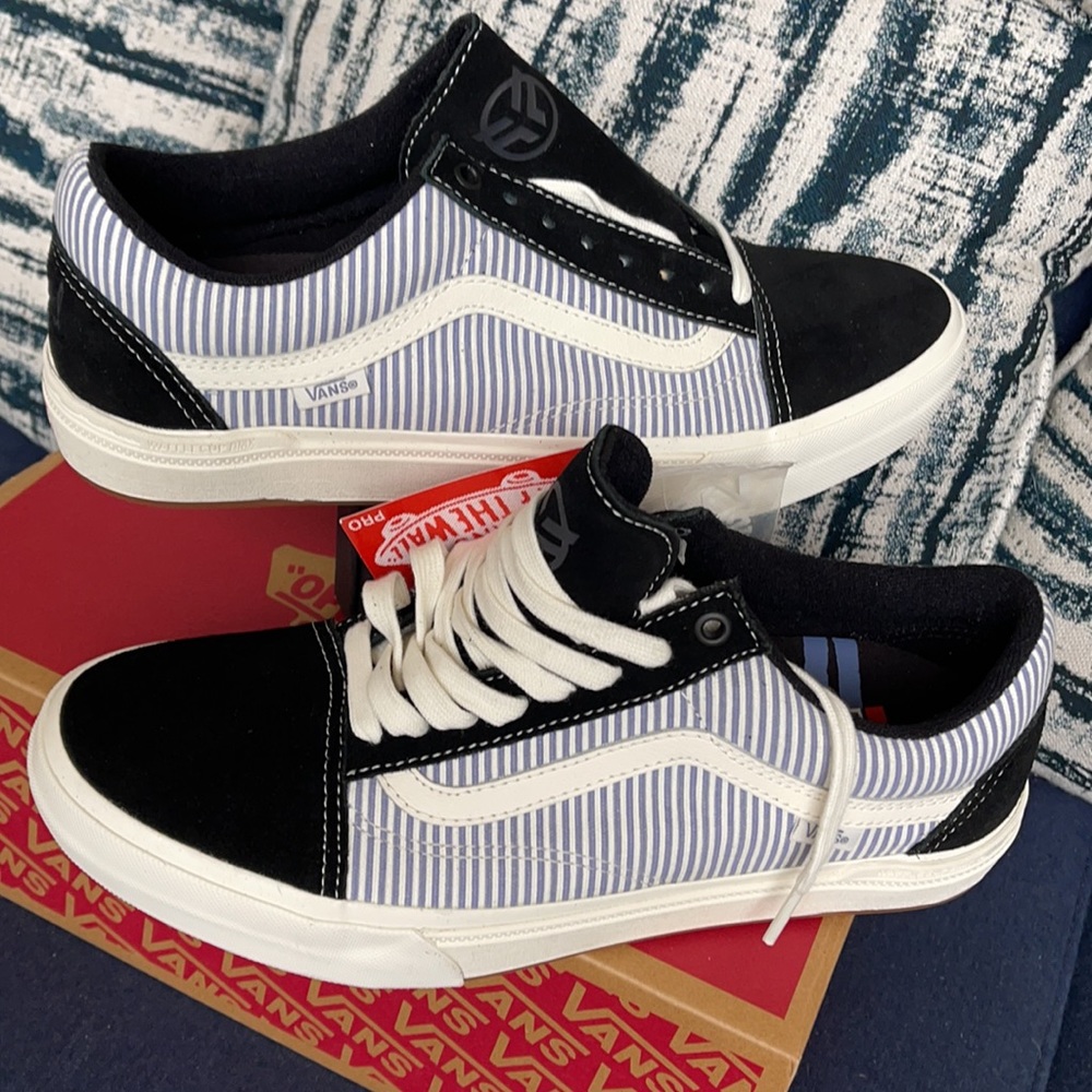 Vans Bmx Old Skool Federal Black/Bl Pinstripe MENS - Picture 11 of 16